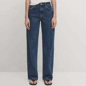 Massimo Duti LOW-RISE STRAIGHT-LEG REGULAR LENGTH JEANS